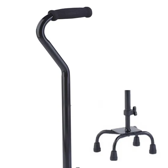 Small Base Quad Cane - Black