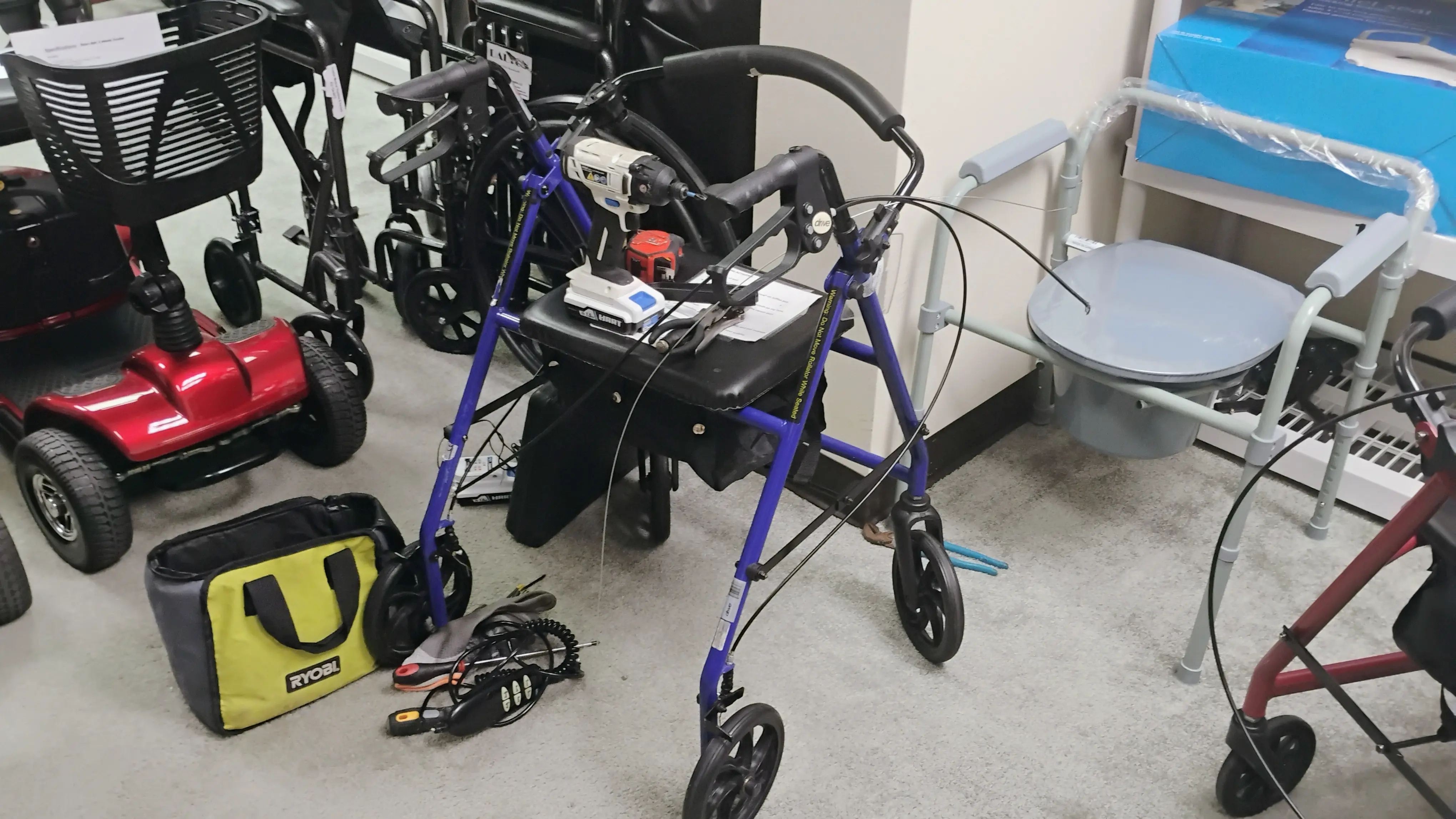 Repair walker rollator