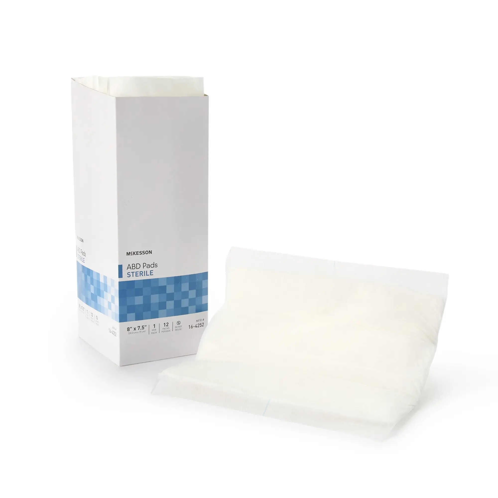 Abdominal Pad McKesson 7-1/2 X 8 Inch Sterile 1 per Pack