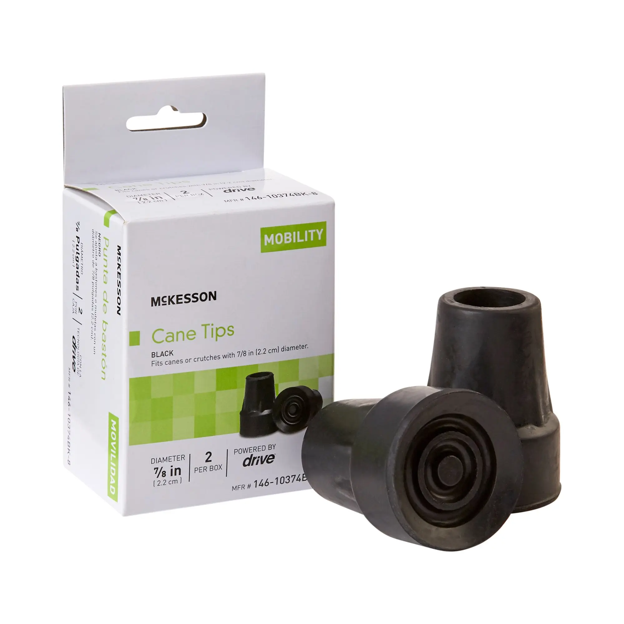 Cane & Crutch Tips, Black