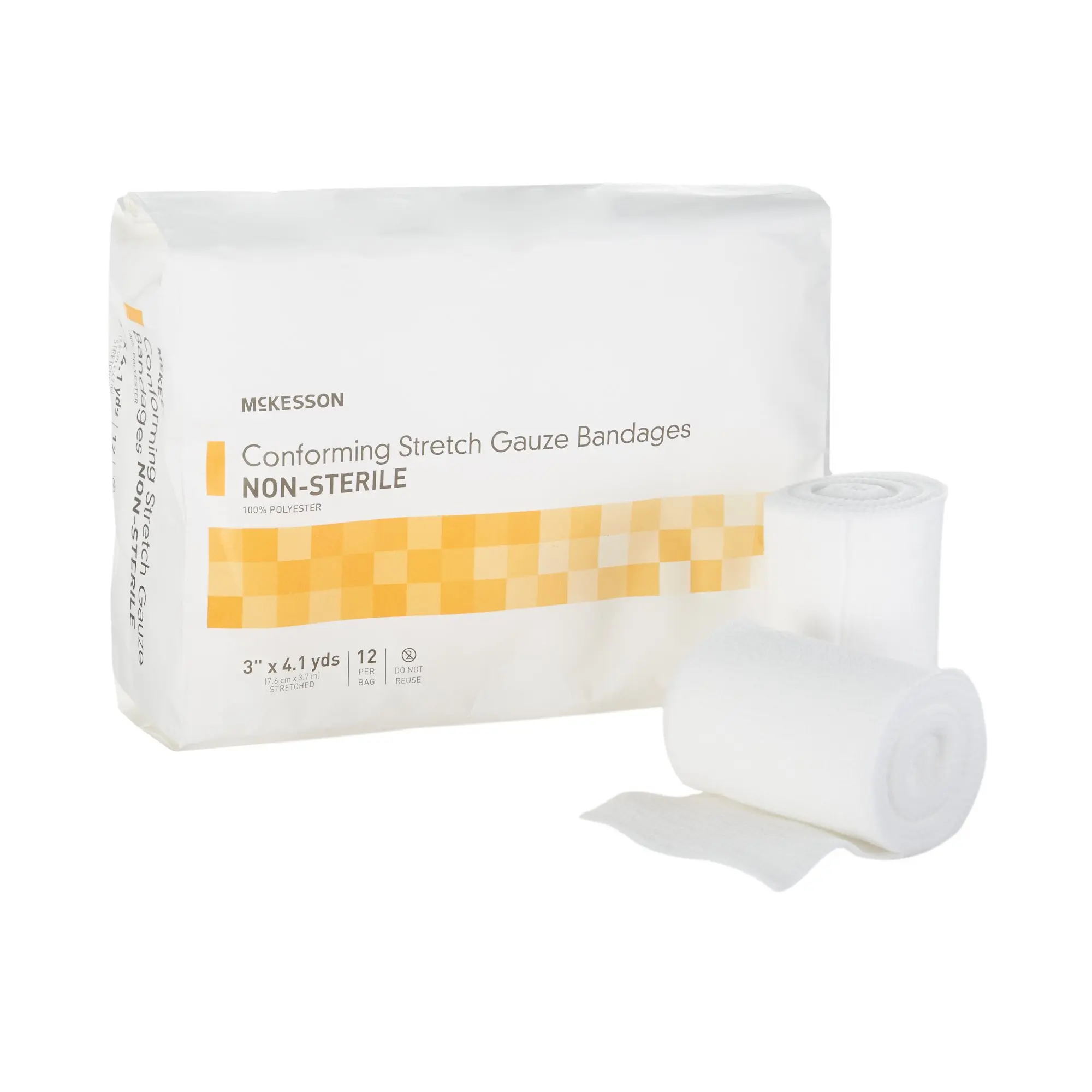 Conforming Stretch Gauze Bandages 3" X 4.1 Yards 12/pk