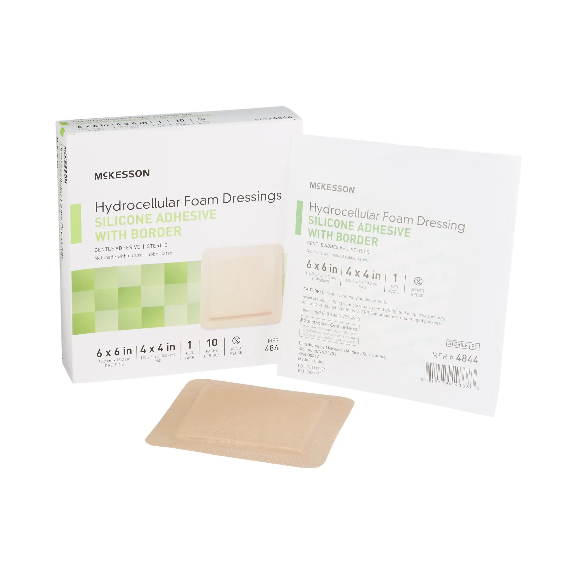 Foam Dressing 6x6 Inch 1/pk-10/Box