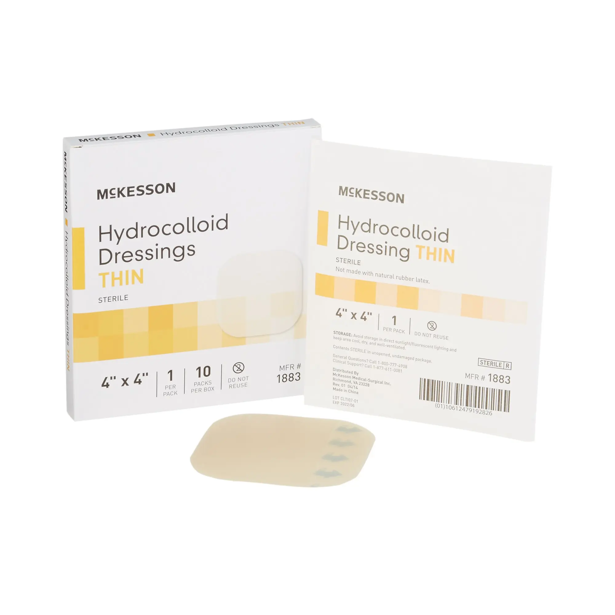 Hydrocolloid Dressings Thin 4x4"