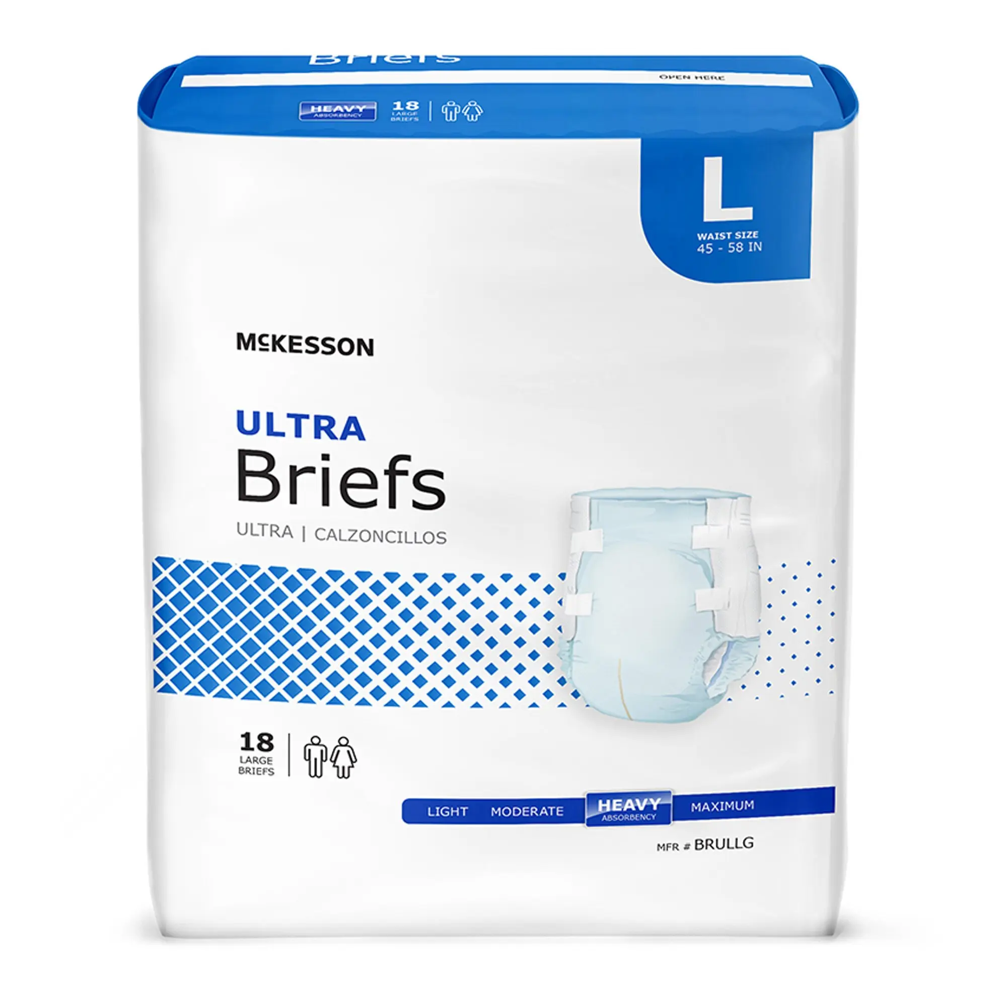 Incontinence Brief Ultra Adult Large Unisex Disposable Heavy Absorbency