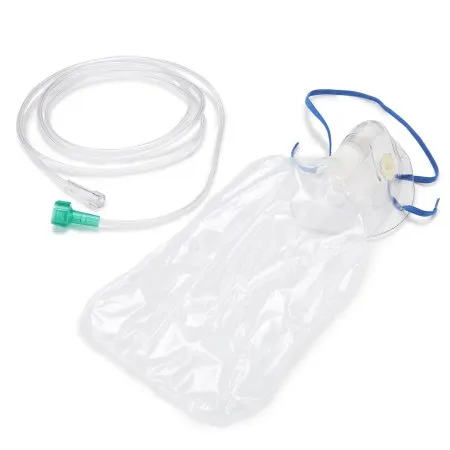 NonRebreather Oxygen Mask Adult One Size Fits Most Adjustable Head Strap
