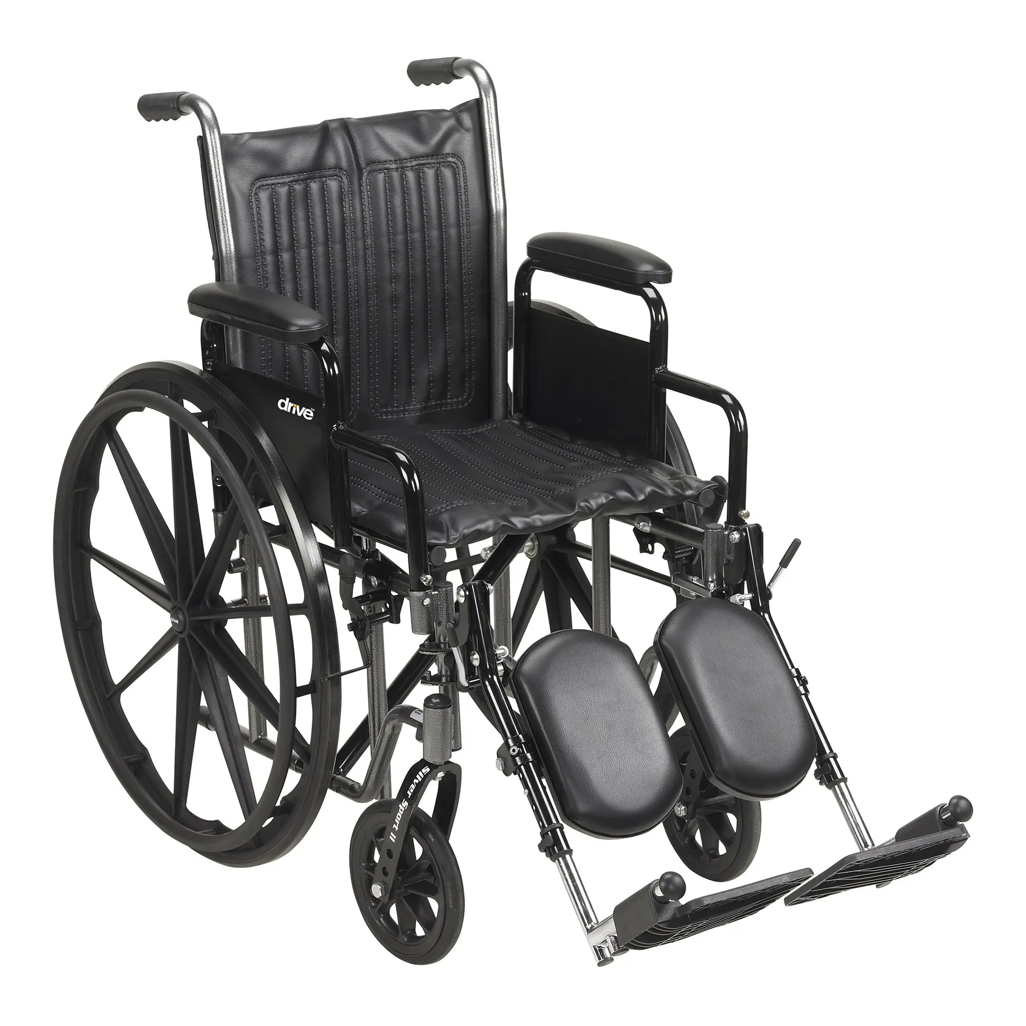 Wheelchair Standard 16" black adult 250lbs capacity